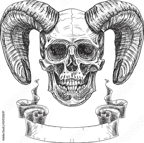 Inviting devil skull