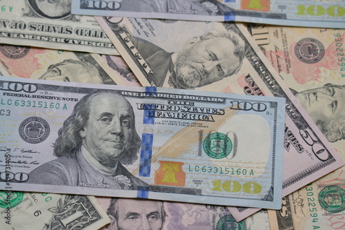 US Dollar cash background, investment saving economy concept