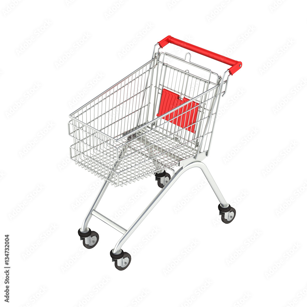 supermarket shopping cart perspective view without shadow on whi supermarket shopping cart perspective view without shadow on whi