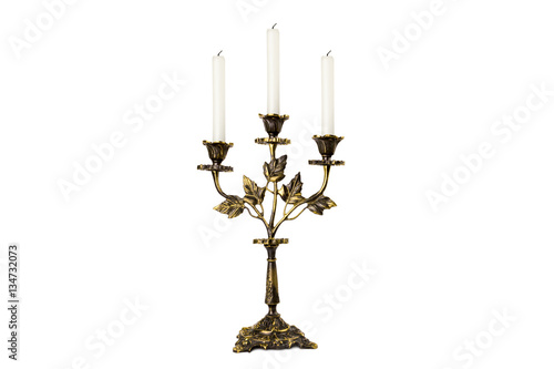 Papier peint antiquarian candlestick with candles