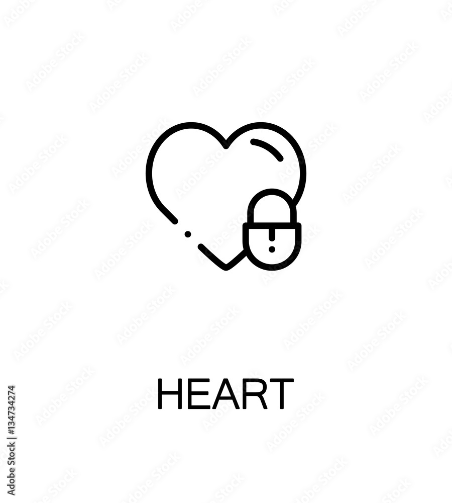 Heart flat icon Heart flat icon