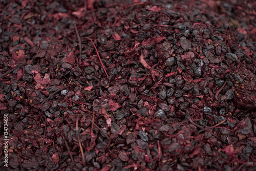 Valokuva Crushed grapes for wine background