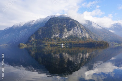 Reflection in Hallstatt lake