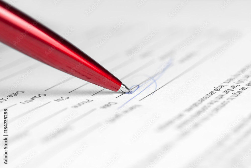 Signing contract Signing contract