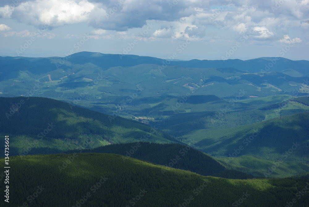 Mount, Carpathian Mountains, sky, clouds, mountain, nature, clouds, grass, summer, air, spring