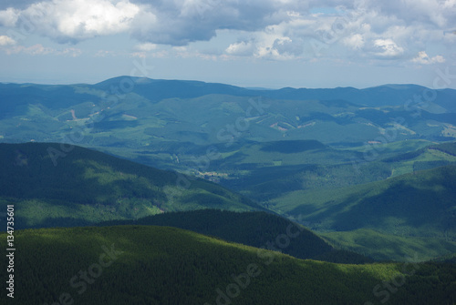 Mount, Carpathian Mountains, sky, clouds, mountain, nature, clouds, grass, summer, air, spring