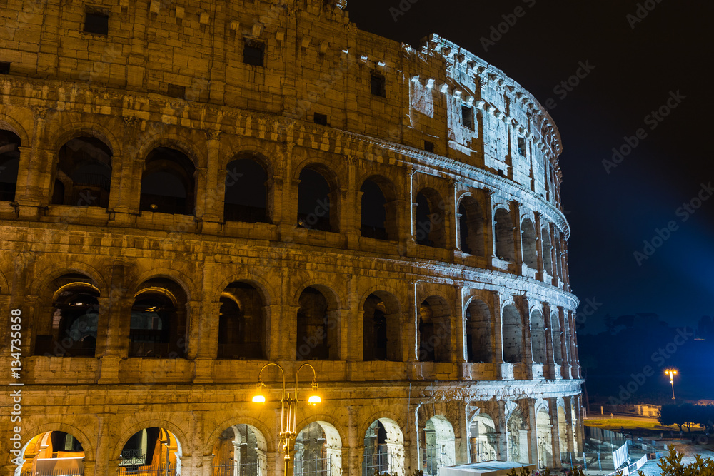 View Colosseum Rome during light show