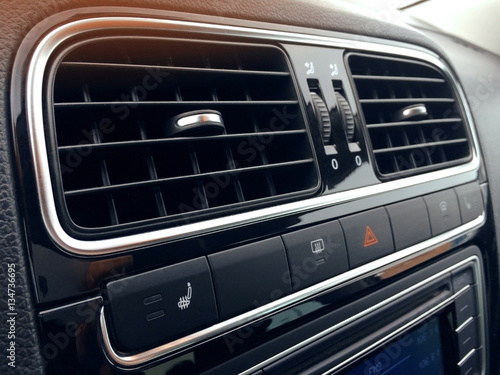 Car air conditioning. The air flow inside the car. Detail interi