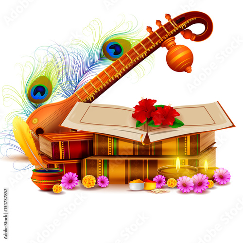 Goddess Saraswati for Vasant Panchami Puja of India