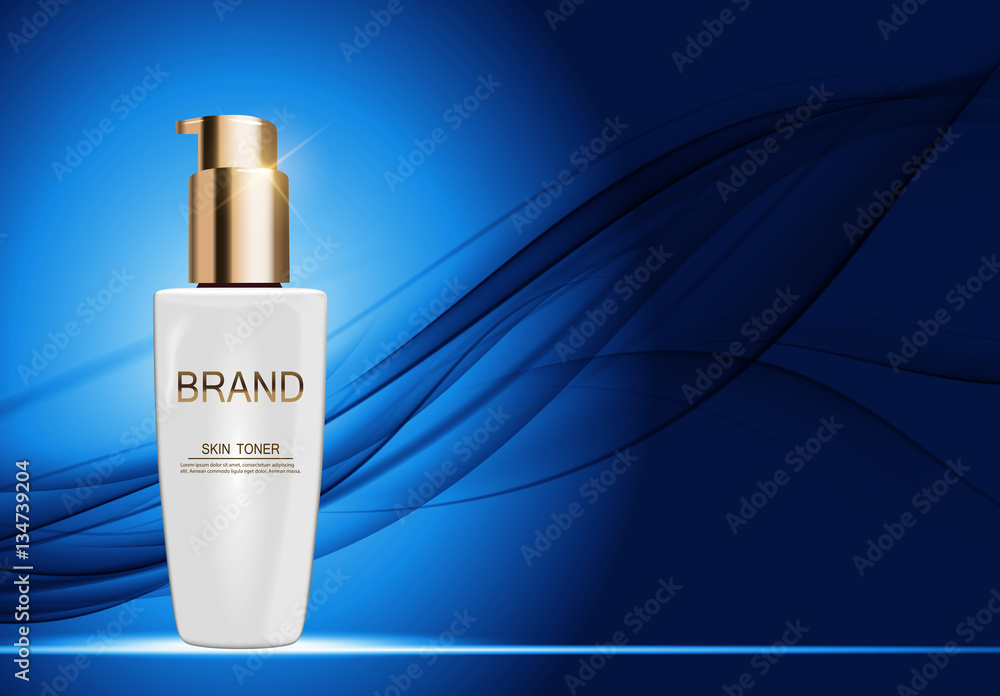 Skin Toner Bottle Tube Template for Ads or Magazine Background. Skin Toner Bottle Tube Template for Ads or Magazine Background.