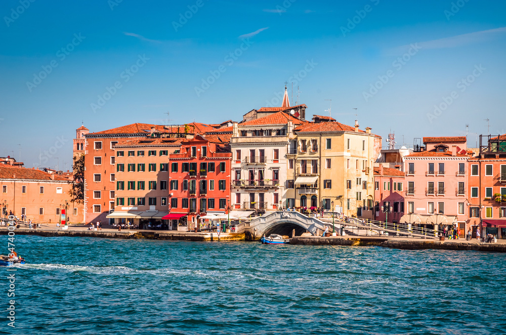 View on Venice from the sea, Veneto, Italy