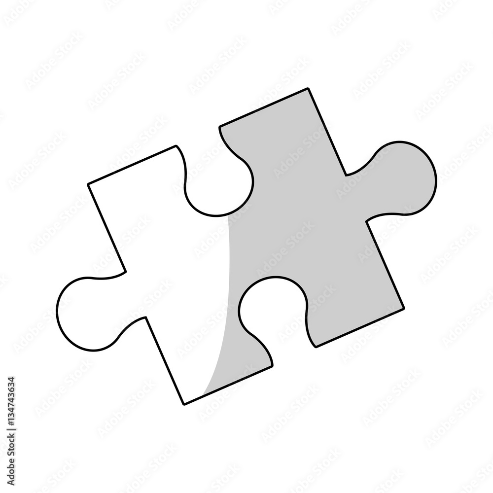 jigsaw puzzle icon over white background. vector illustration Stock ...