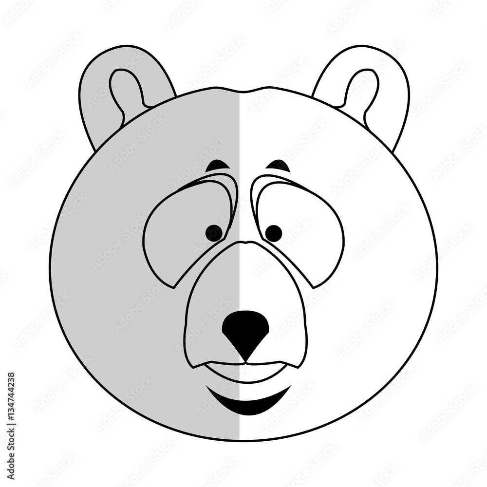 Fototapeta premium bear cartoon icon over white background. vector illustration