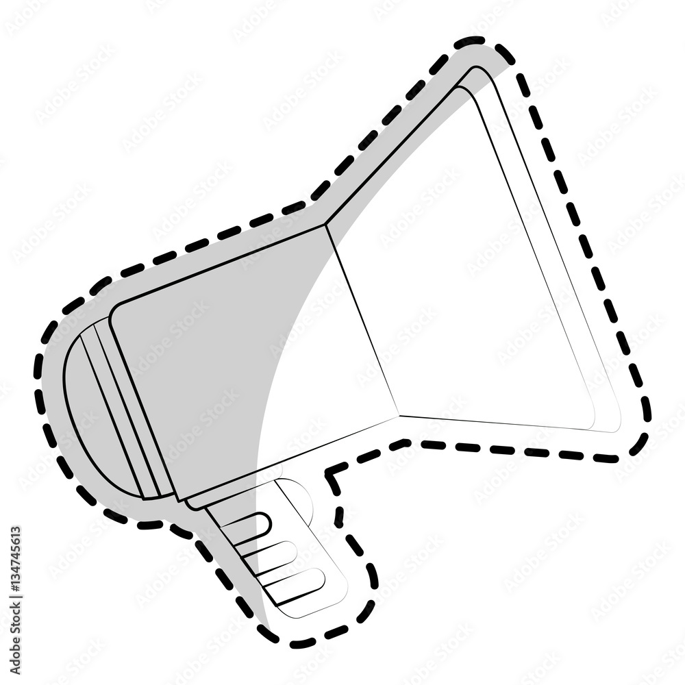 Obraz premium megaphone device icon over white background. vector illustration