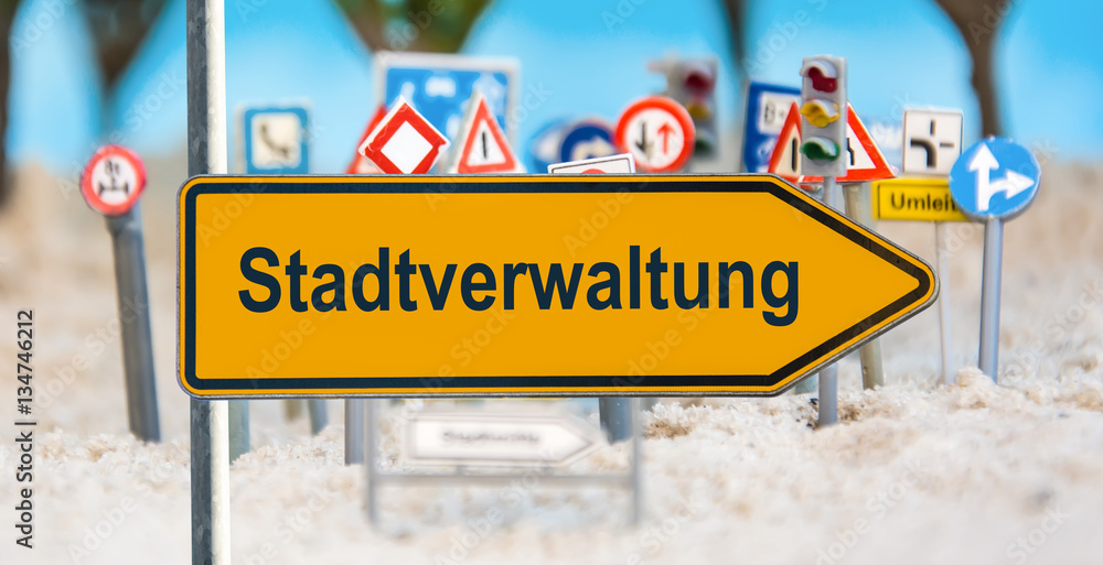 Fototapeta premium Schild 180 - Stadtverwaltung