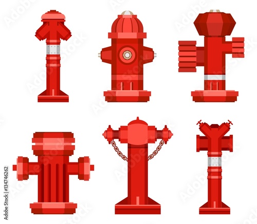 set of street hydrants