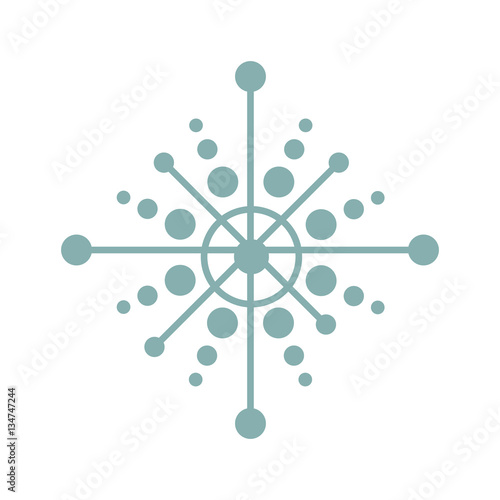 snowflake decoration isolated icon vector illustration design