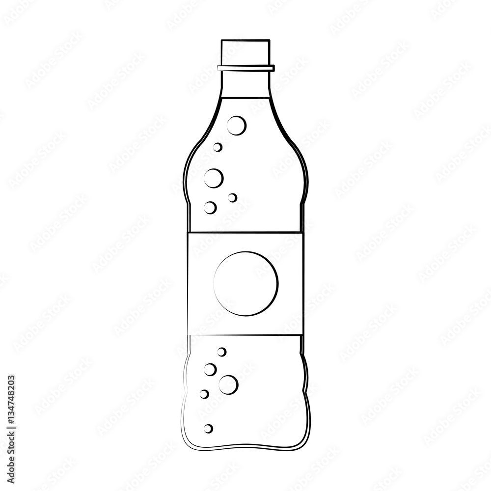 soft drink bottle icon over white background. vector illustration soft drink bottle icon over white background. vector illustration