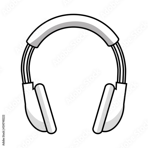 headset audio device icon vector illustration design