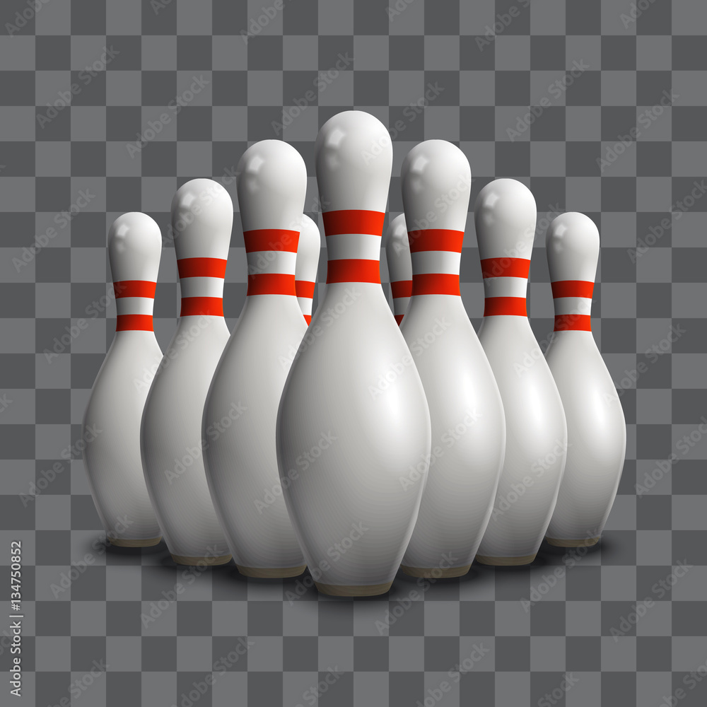 Bowling skittles illustration. Eps10 vector. Bowling skittles illustration. Eps10 vector.