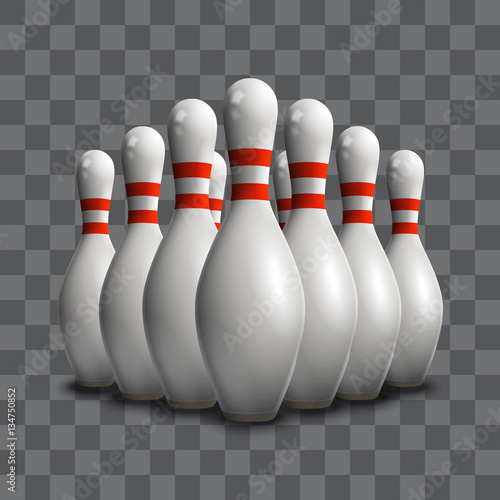 Bowling skittles illustration. Eps10 vector.