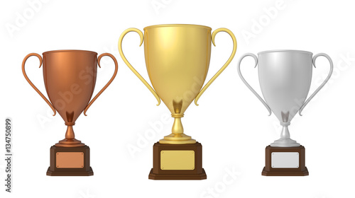 Wallpaper Mural Gold, Silver and Bronze Trophies Torontodigital.ca