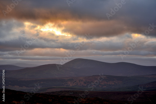 sunset over the Mullaghcleevaun mountain - Ireland