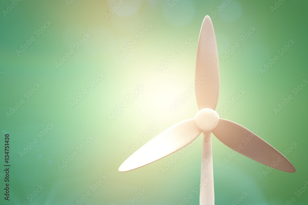 Composite image of wind mill 3d Composite image of wind mill 3d