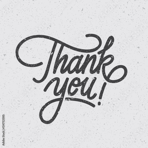 "Thank You" Digital lettering. Modern colorful typography. Eps10 vector.
