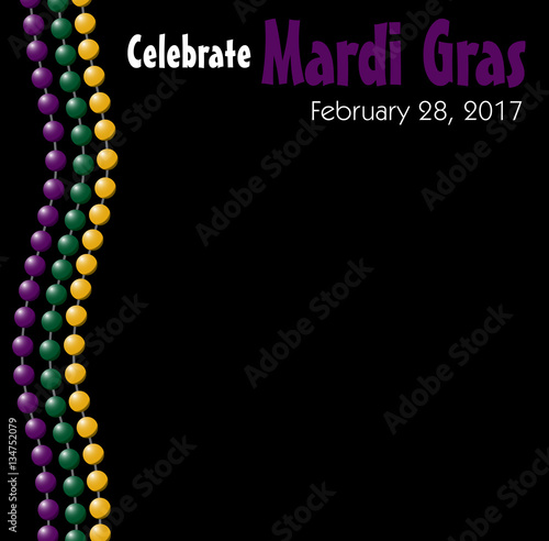 Mardi Gras 2017 bead border