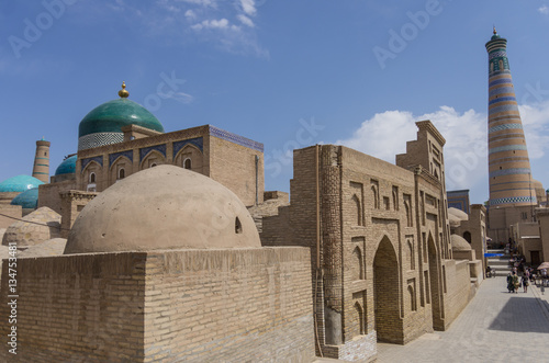 View of  Pahlavon Mahmud Mausoleum, Khiva, Uzbekistan. photo