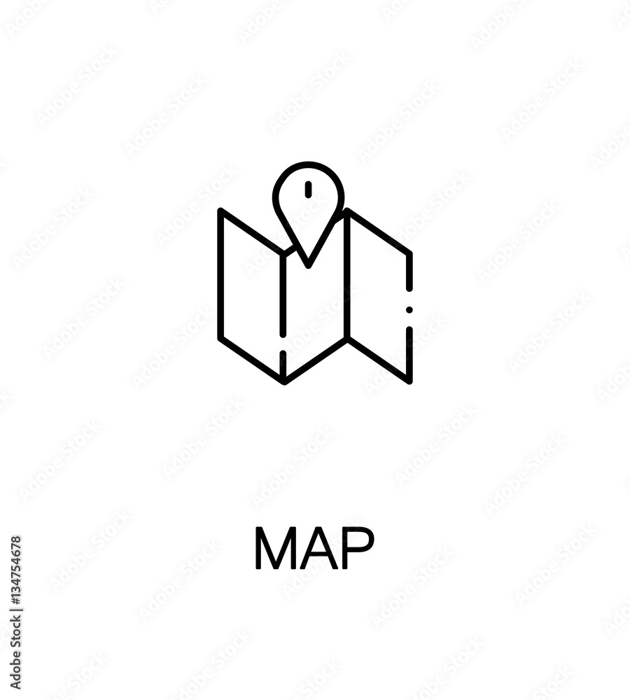Map flat icon Map flat icon