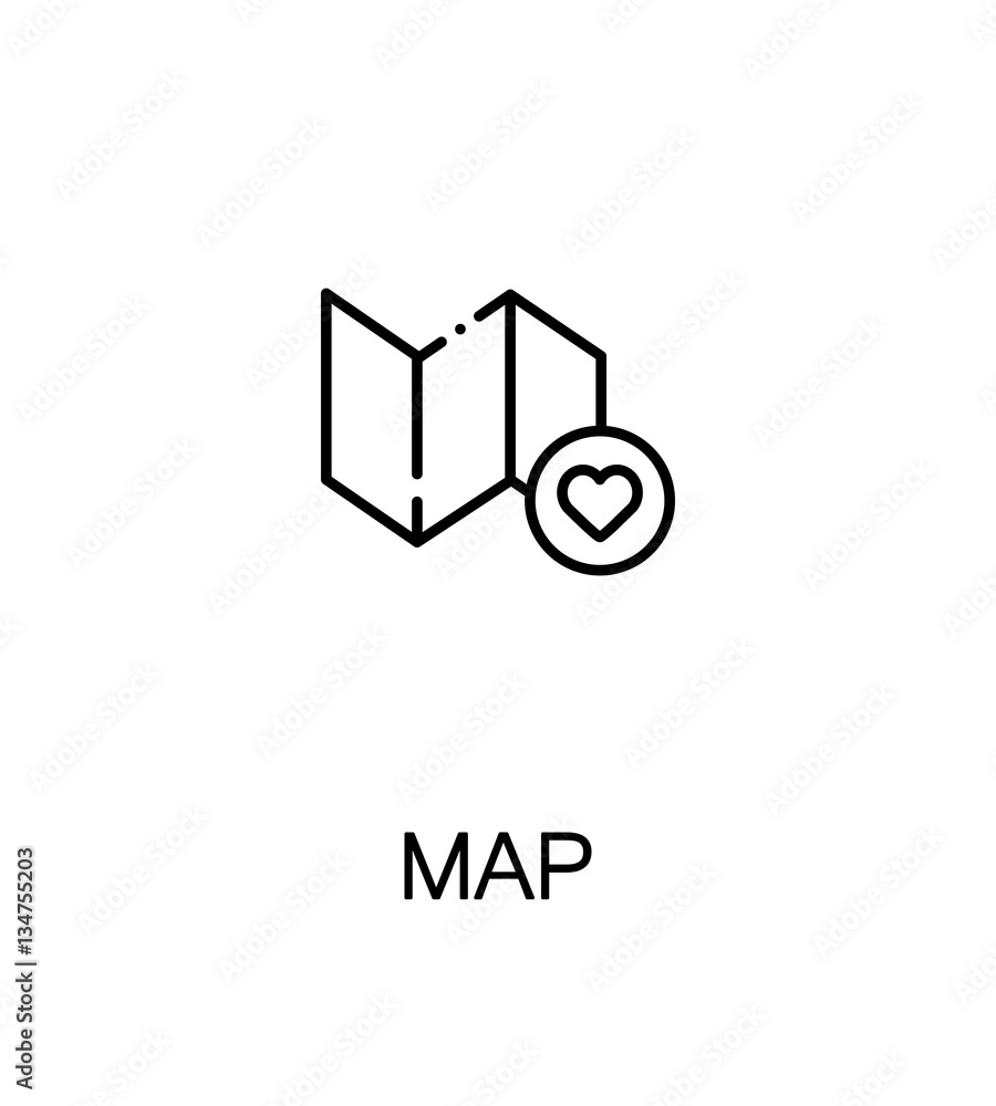 Map flat icon Map flat icon