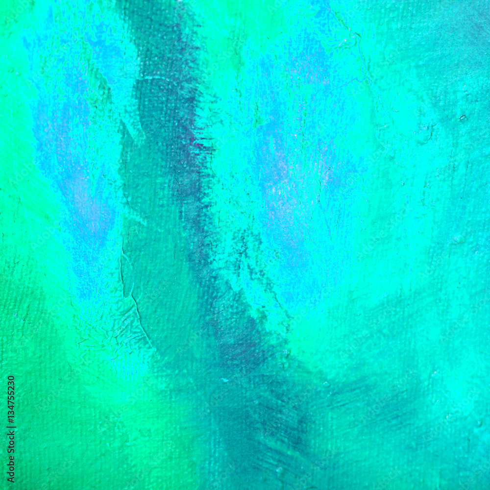 blue turquoise abstract painting for interior , background, illu