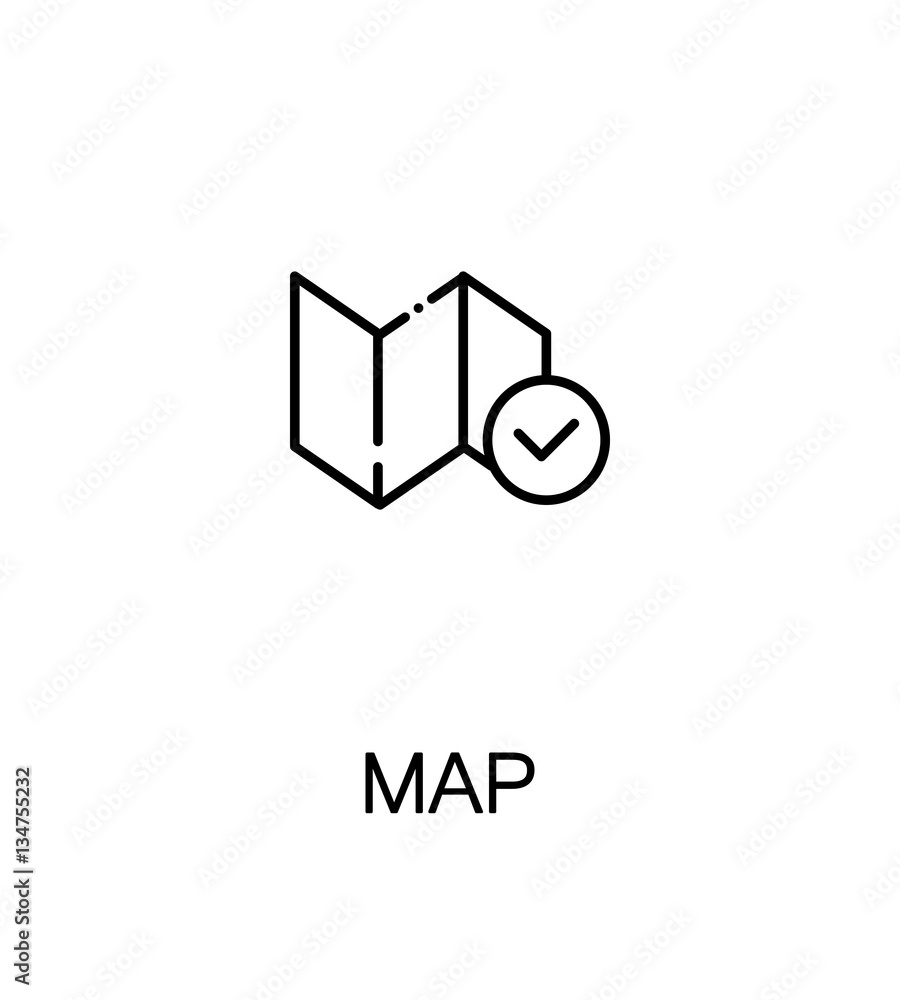 Map flat icon