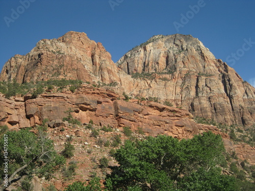 Sandstone mountains at Zion National Park