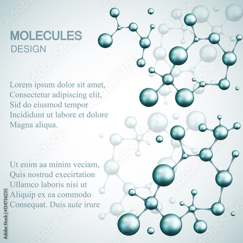 Dna and molecule. Vector template Logo for medicine  science  te