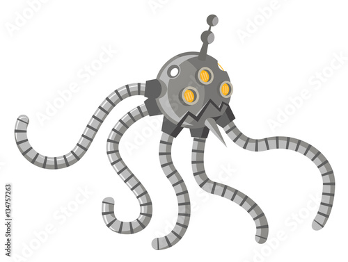 Variant detektor grundigt evil octopus tentacles robot Stock Vector | Adobe Stock