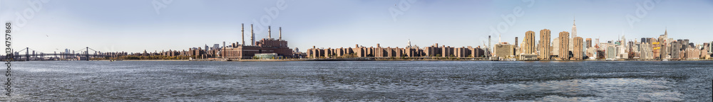 skyline of New York with river Hudson