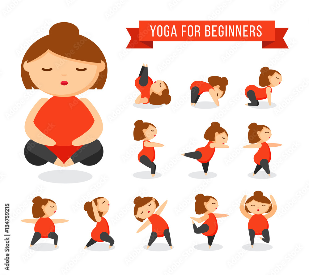 Funny Yoga Vector & Photo (Free Trial)