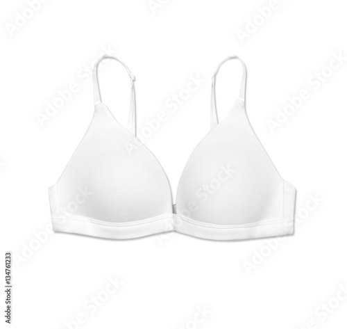 white triangle bra, isolated on white background 