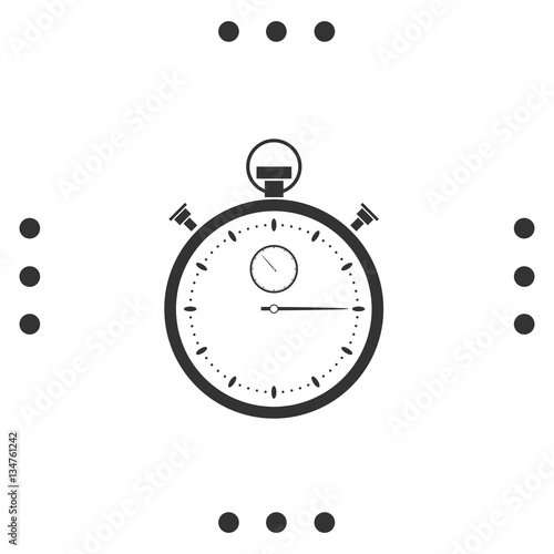 Stopwatch icon. Race sign. Accurate measurement of time symbol.