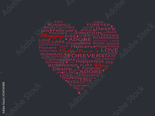 Obraz na płótnie Valentine Typografia