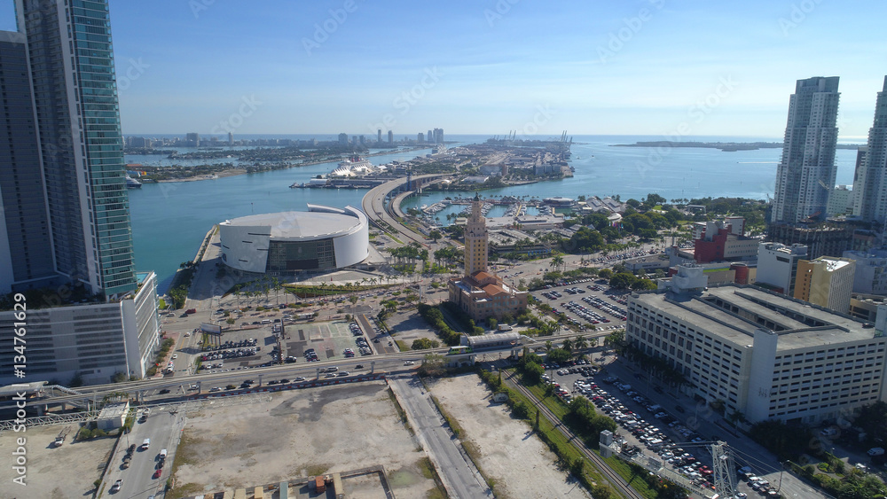 Aerial shot of Downtown Miami Florida
