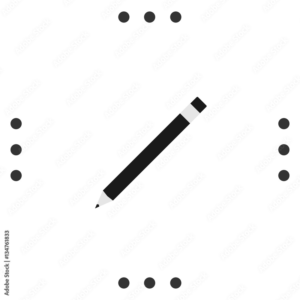 Pensil isolated icon on white backgrounds. Pensil isolated icon on white backgrounds.