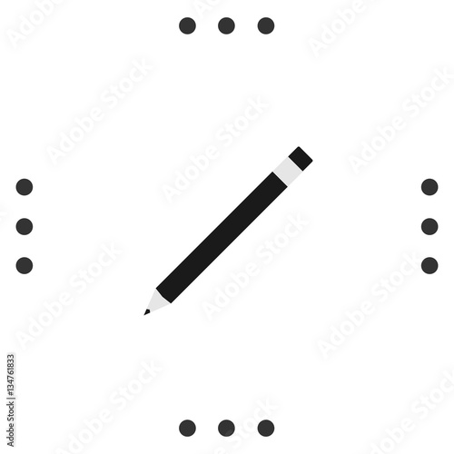 Pensil isolated icon on white backgrounds.