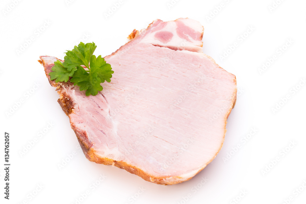 Pieces of pork meat, isolated on white background. Pieces of pork meat, isolated on white background.