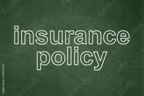 Fototapeta Naklejka Na Ścianę i Meble -  Insurance concept: Insurance Policy on chalkboard background