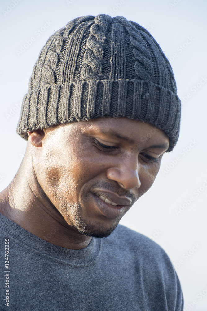 Portrait of man with beany on head Portrait of man with beany on head