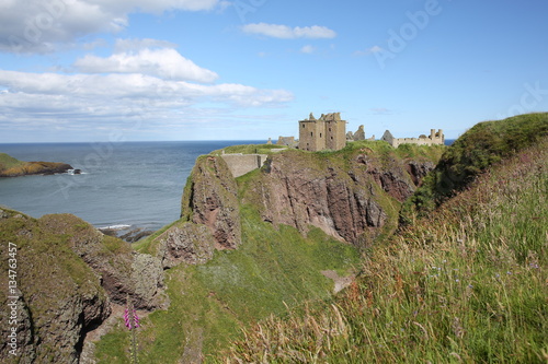 Dunnottar Castle on the coast in Scotland